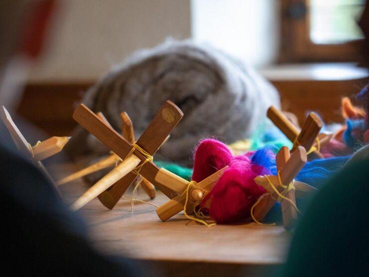 Von der Wolle zum Garn