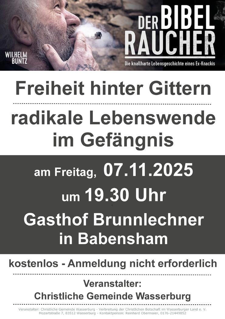 Der Bibelraucher - Wilhelm Buntz - Freiheit hinter Gittern