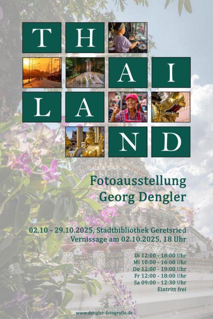 Ausstellung von Georg Dengler in der Stadtbibliothek: „Thailand“