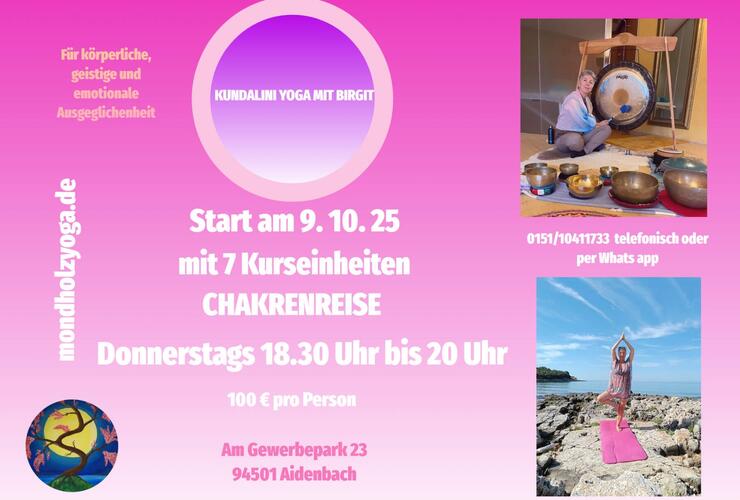 Chakrenreise und Kundalini Yoga mit Birgit