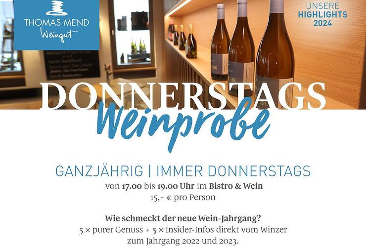 Donnerstags-Weinprobe im Bistro & Wein in Iphofen
