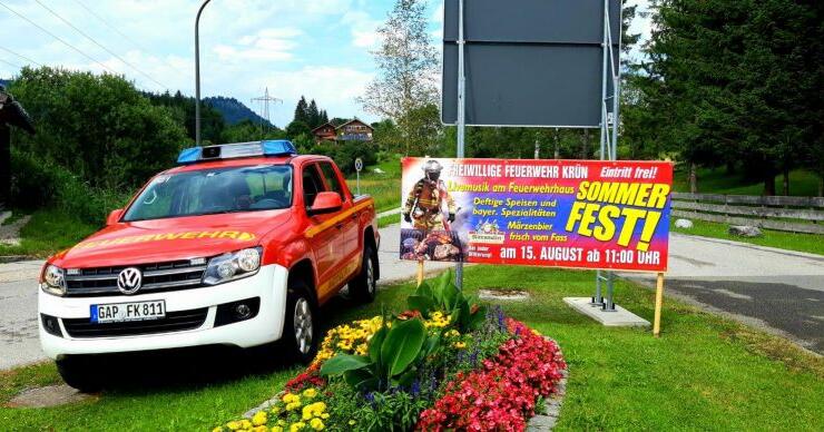 Trad. Sommerfest der Freiw. Feuerwehr Krün