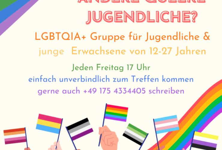 LGBTQIA-Gruppe für Jugendliche ab 12 Jahren