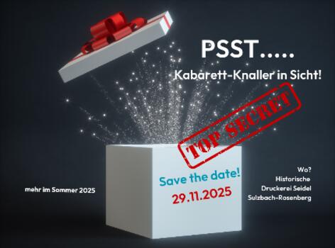 SAVE THE DATE: Kabarett-Knaller in Sicht