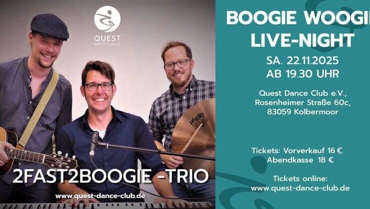 Boogie Woogie Tanzabend mit dem 2fast2 Boogie-Trio