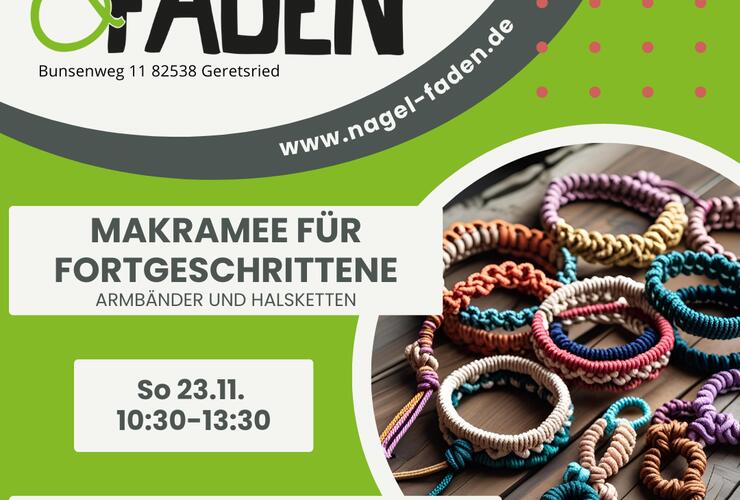 Makramee - Armbänder und Halsketten für Fortgeschrittene