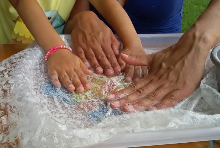 Kunterbunte Wollwerke filzen  -  Workshop für Anfänger und Familien