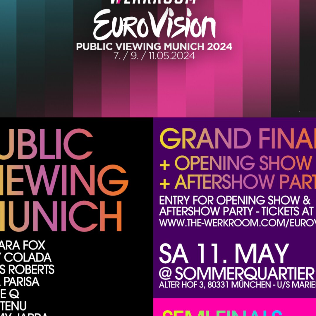 The Werkroom: Eurovision Public Viewing GRAND FINAL + Opening Show + Aftershow Party