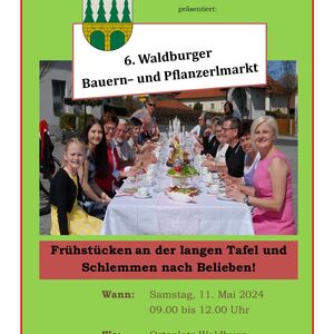 Waldburger Bauern- und Pflanzerlmarkt mit Frühstücksbuffet, Verschönerungsverein