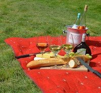 Picknick-Tafel Aufgespielt