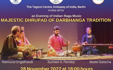 Ein Abend indischer Raga-Musik: Sumeet Anand Pandey, Beate Gatscha, Raimund Engelhardt