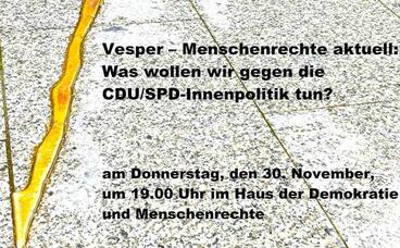 Was wollen wir gegen die CDU/SPD-Innenpolitik tun? 