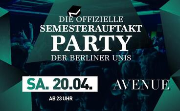 Die offizielle Semesterauftakt Party der Berliner Unis
 