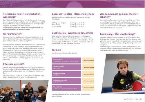 Ortsentscheid der Minimeisterschaft 2025/2026