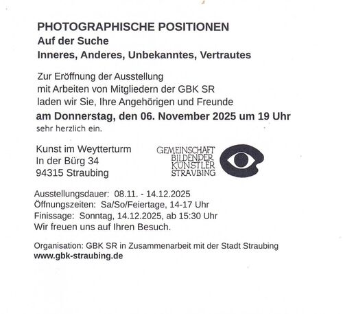 Photographische Positionen: Auf der Suche - Inners, Anderes, Unbekanntes, Vertrautes