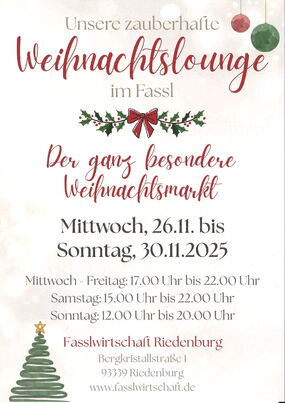 Zauberhafte Weihnachts-Lounge im Fassl