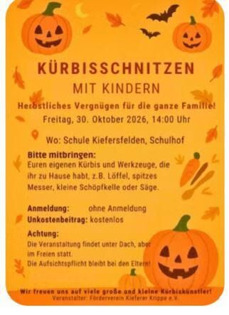 Kürbisschnitzen mit Kindern