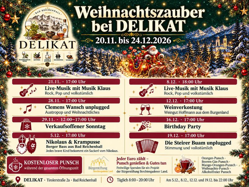 Start Weihnachtszauber im Delikat - Bad Reichenhall