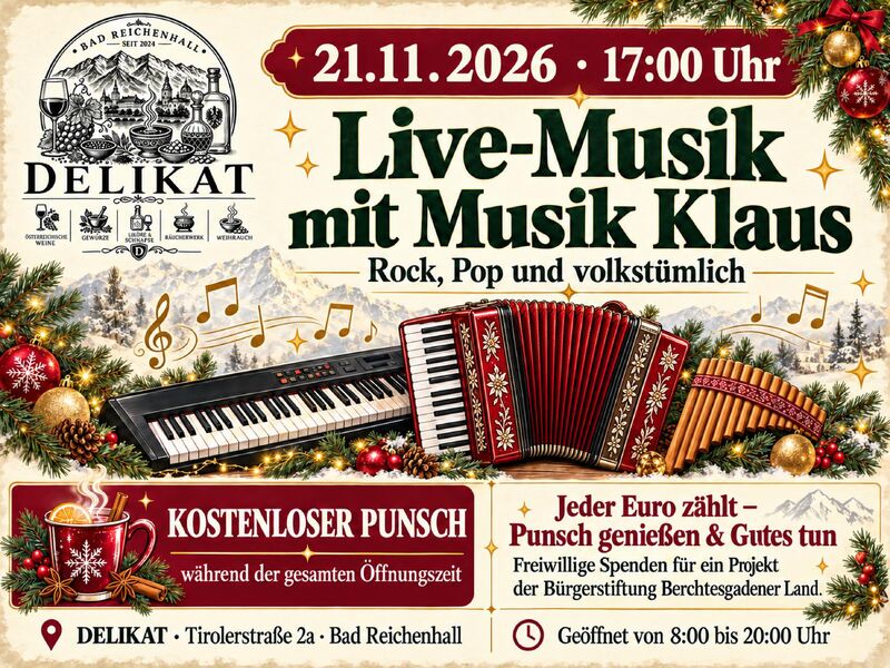 Live Musik mit Musik Klaus im DELIKAT Bad Reichenhall
