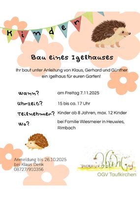 Bau eines Igelhauses