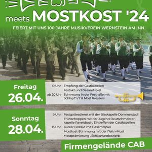 100 Jahre Musikkapelle Wernstein - Festgottesdienst und anschließend Mostkost