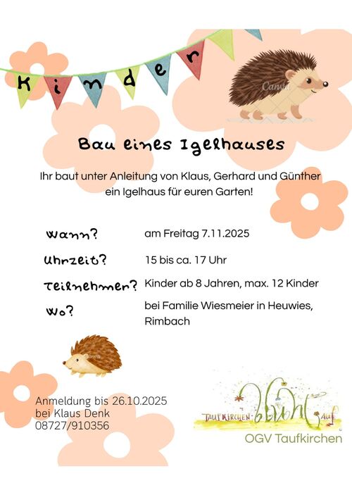 Bau eines Igelhauses