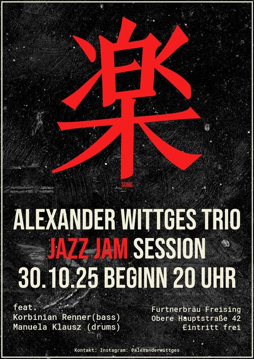 Jazz Jam Session - Session Opener Band: Alexander Wittges Trio