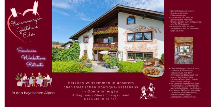 Workations und Retreats in Gästehaus Eder Oberammergau