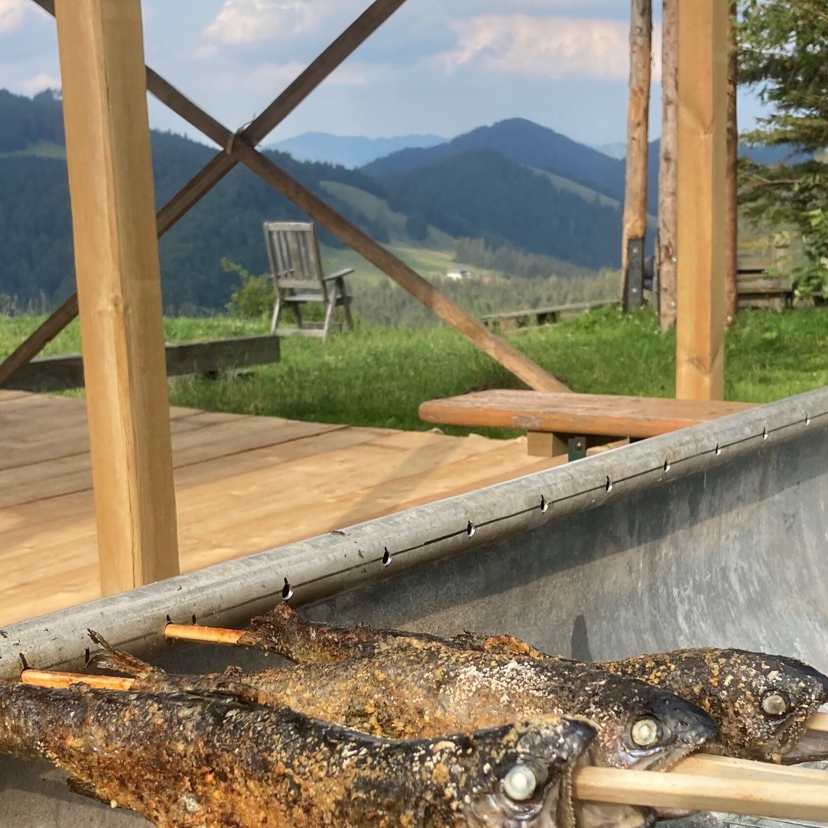 Steckerlfisch auf der Bründling Alm