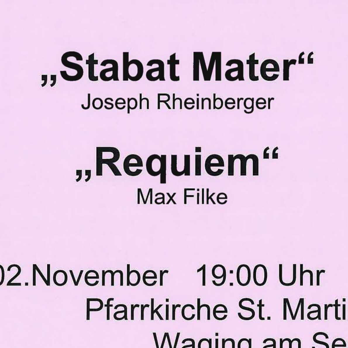 Geistliche Abendmusik zum Allerseelentag