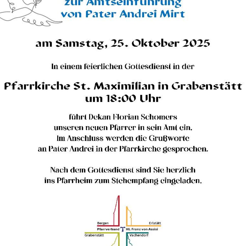 Pfarrverband Hl. Franz von Assisi: Amtseinführung von Pater Andrei Mirt