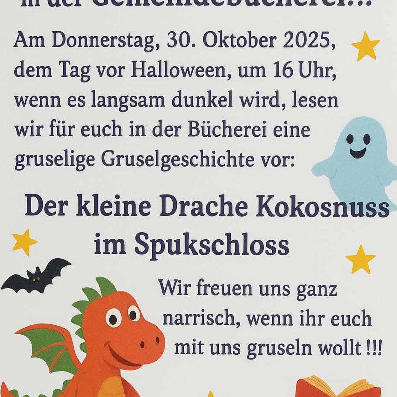 Gemeindebücherei: Vorlese Geisterstunde