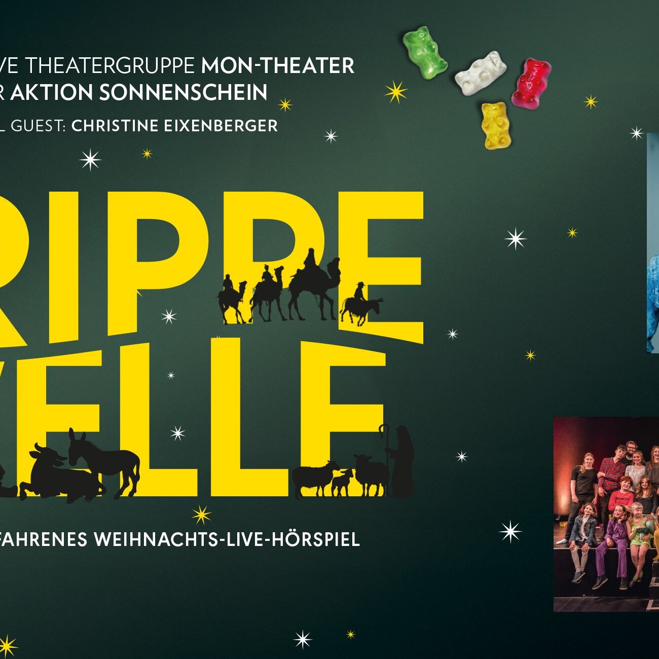 Krippewelle - ein abgefahrenes Weihnachts-Live-Hörspiel des Mon-Theaters und seiner Patin Christine Eixenberger