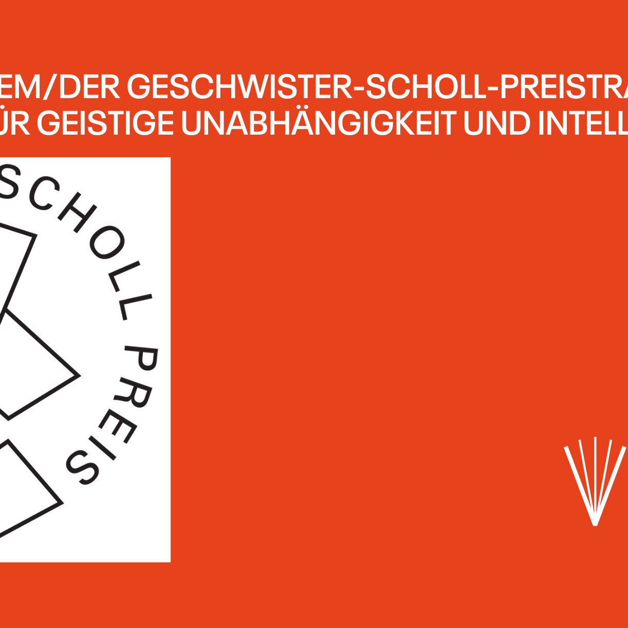 Lesung mit dem/der Geschwister-Scholl-Preisträger/in