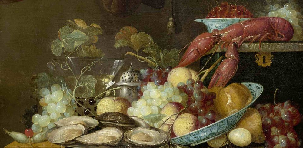Cornelis de Heem, Stillleben mit Hummer, Detail, 2. Hälfte 17. Jh.