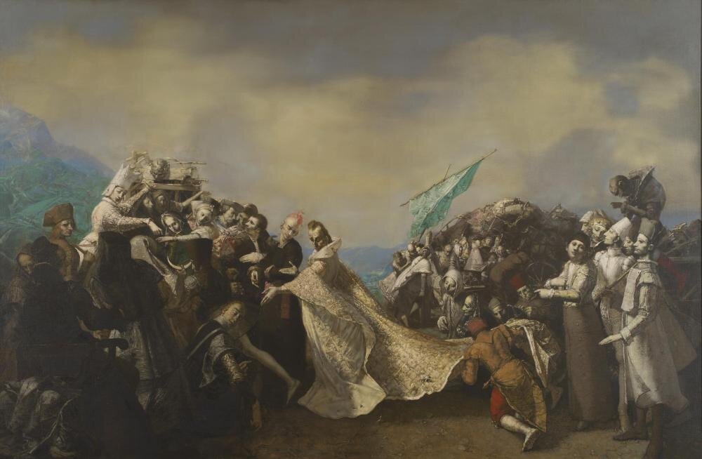 Werner Tübke, Ende der Narrengerichtsbarkeit IV, 1982 Öl auf Leinwand 200 x 300 cm Kunstsammlung der Berliner Volksbank K 18