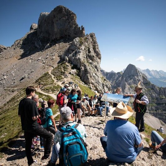 Rundblickerklärung am Karwendel 