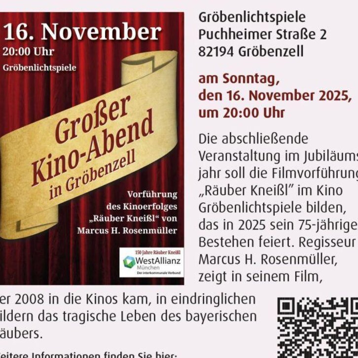 Großer Kinoabend der WestAllianz München in Gröbenzell