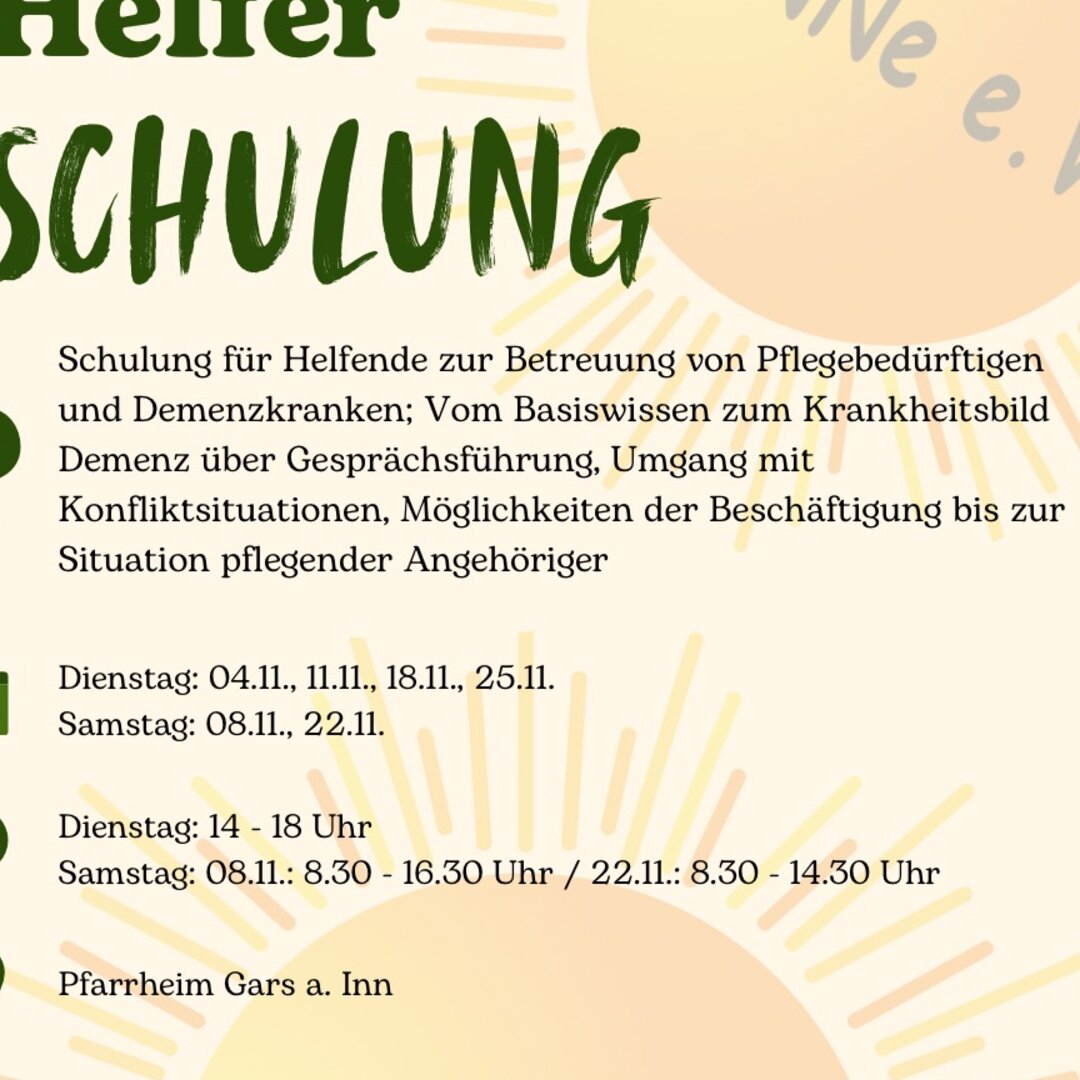 SoNNe Helferschulung