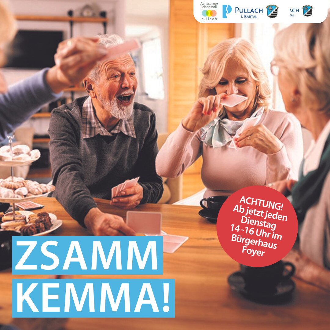 Café 65+ "Zsamm kemma" im  Foyer des Bürgerhauses