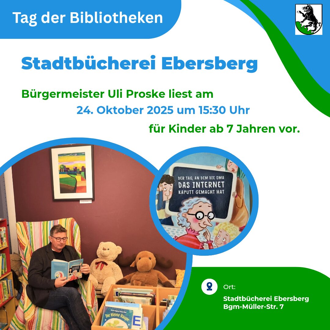 Der Bürgermeister liest - Lesung  für Kinder ab 7 Jahren