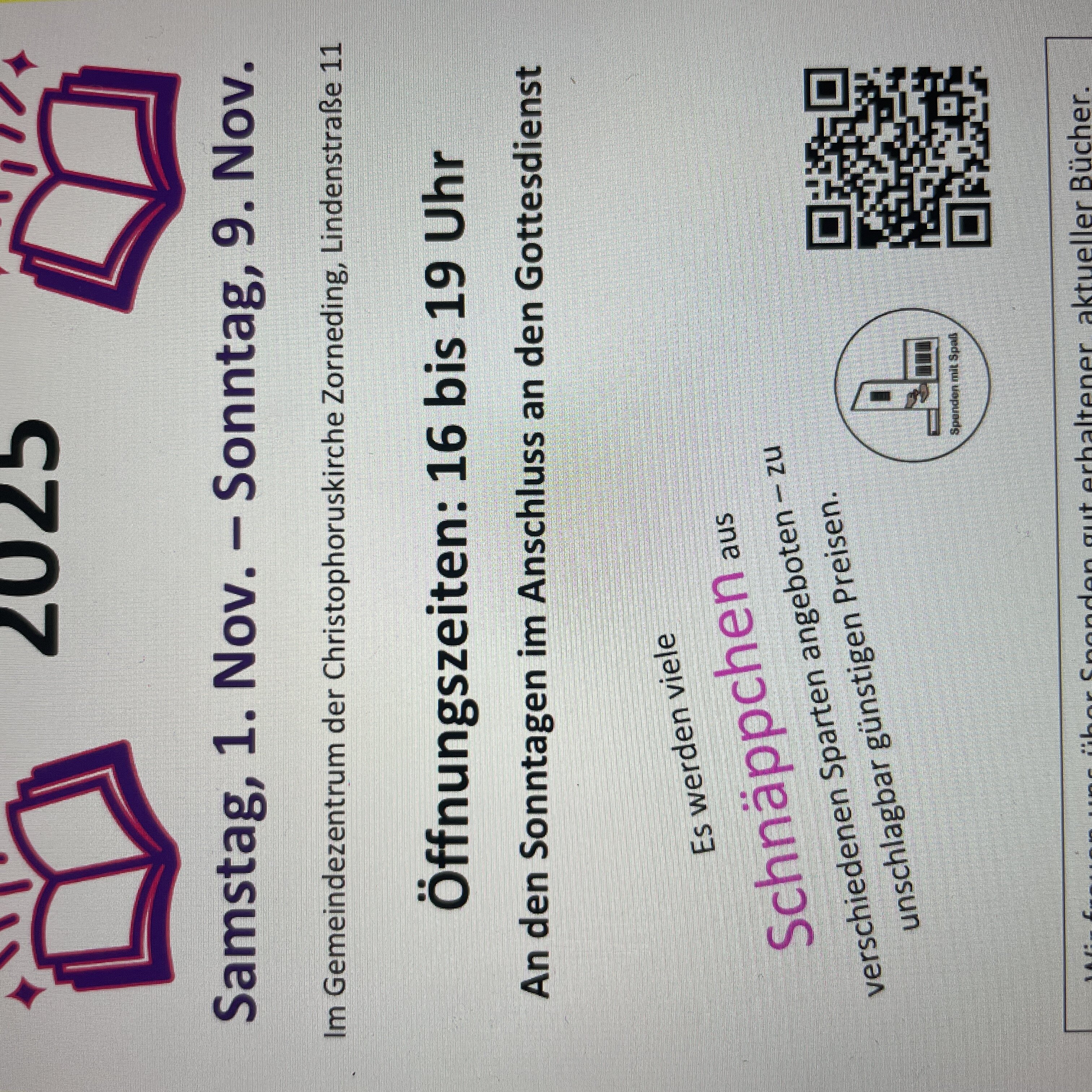 Bücherflohmarkt in Zorneding