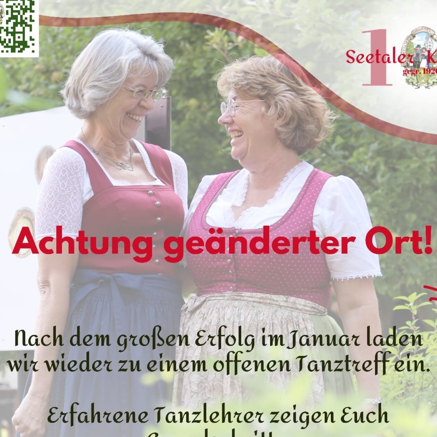 Offener Vereinsabend mit Volkstanz, Standard, Latein und Co