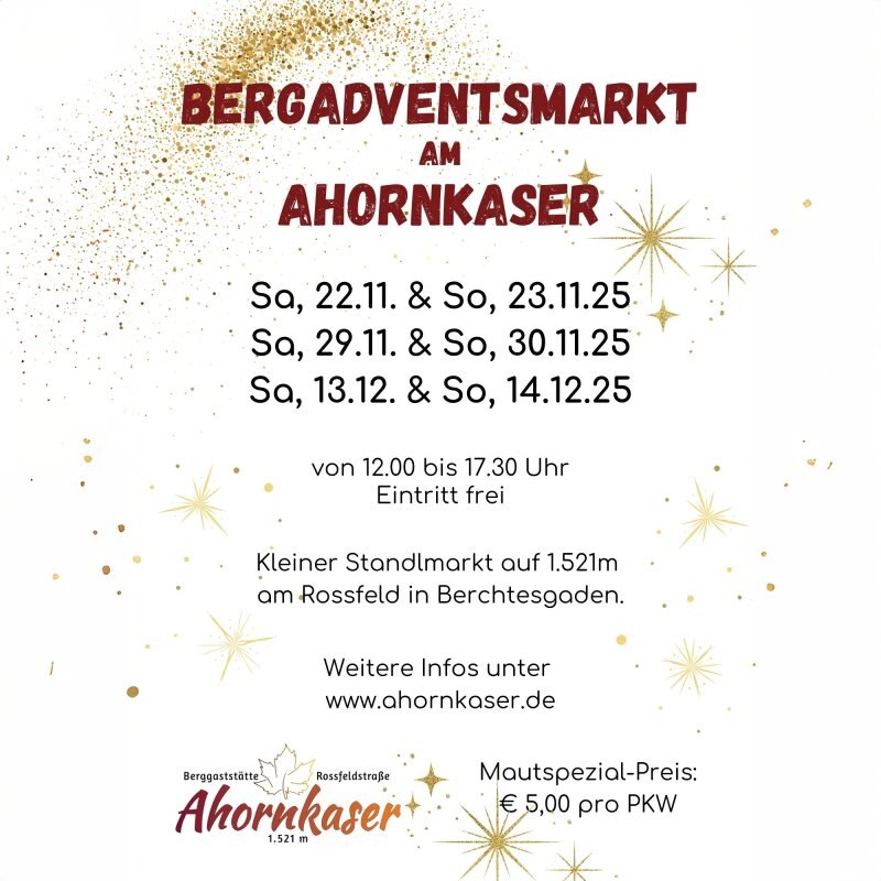 Bergadventsmarkt am Ahornkaser