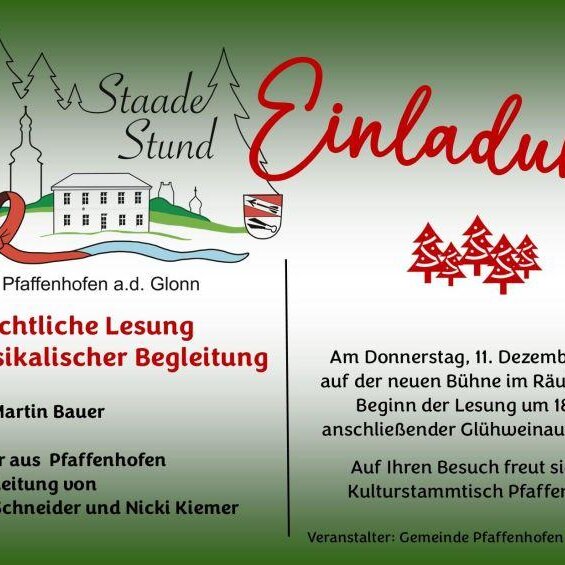 Staade Stund - Kulturstammtisch Pfaffenhofen a.d. Glonn