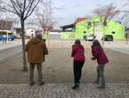 Treffen zum Boule-Spiel
