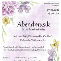 Abendmusik in der Markuskirche mit dem Ensemble Cantibia