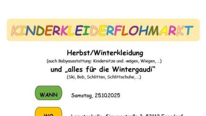 Kinderkleiderflohmarkt Herbst/Winter