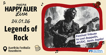 Legends of Rock – Tribute Festival Konzert mit Led Zeppelin (by Letz Zep), AC/DC (by She’s got Balls) und Janis Joplin (by Kozmic Blue)